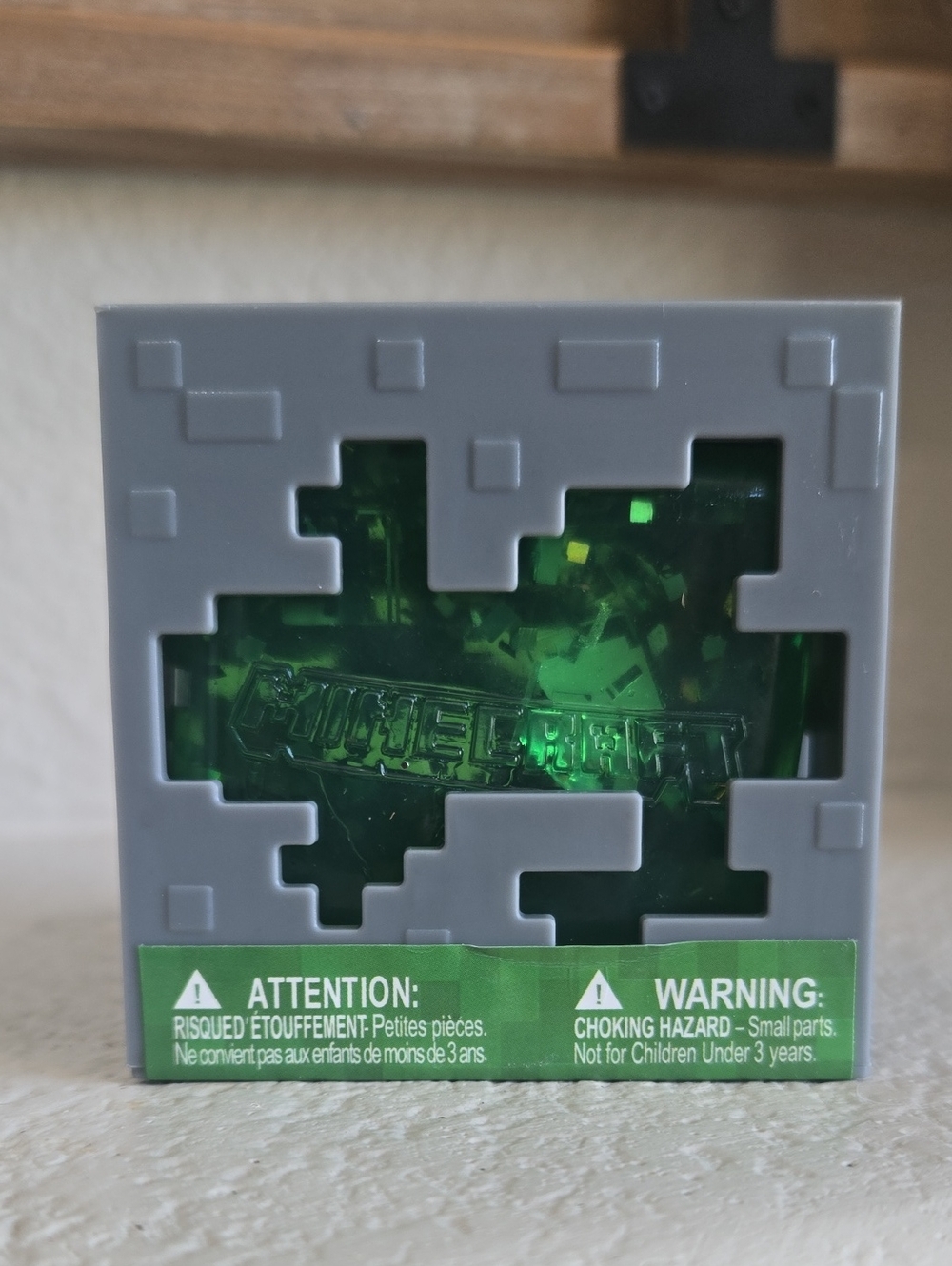 New Minecraft Green Light-Up Cube Squishy Toy - Official